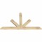 Ekena Millwork Saratoga Rough Sawn Timber Gable Bracket, Douglas Fir, 60"W x 35"H x 2"D x 4"F, 14/12 Pitch GBW060X35X0204SAR00RDF - alternate 4